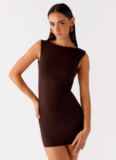 Radia Mini Dress - Chocolate