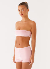 Natalina Bandeau Swim Top - Pink