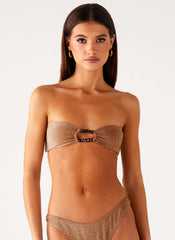 Sun Spell Bikini Top - Gold